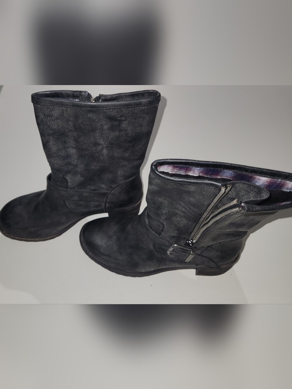 Rocket Dog Black Mid-Calf Faux Leather Boots - Classic Women's Style Size 8.5 - Picture 4 of 11